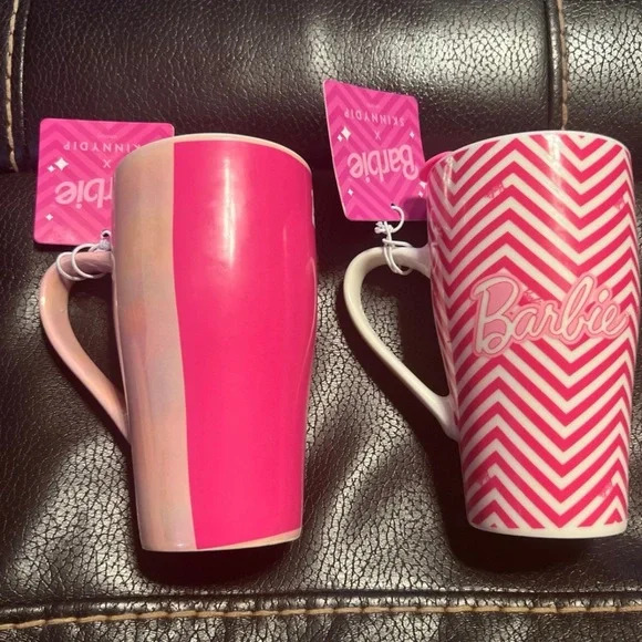 Barbie Ceramic Travel Mugs w/ Lids Bundle New - Picture 2 of 7